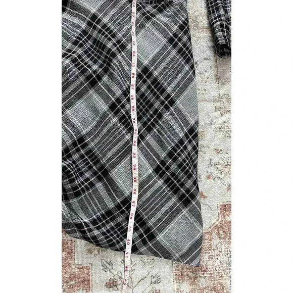 Veronica Beard Sierra Plaid Flannel Ruched Shirt Dress Womens Size 4 NWT - Picture 6 of 8